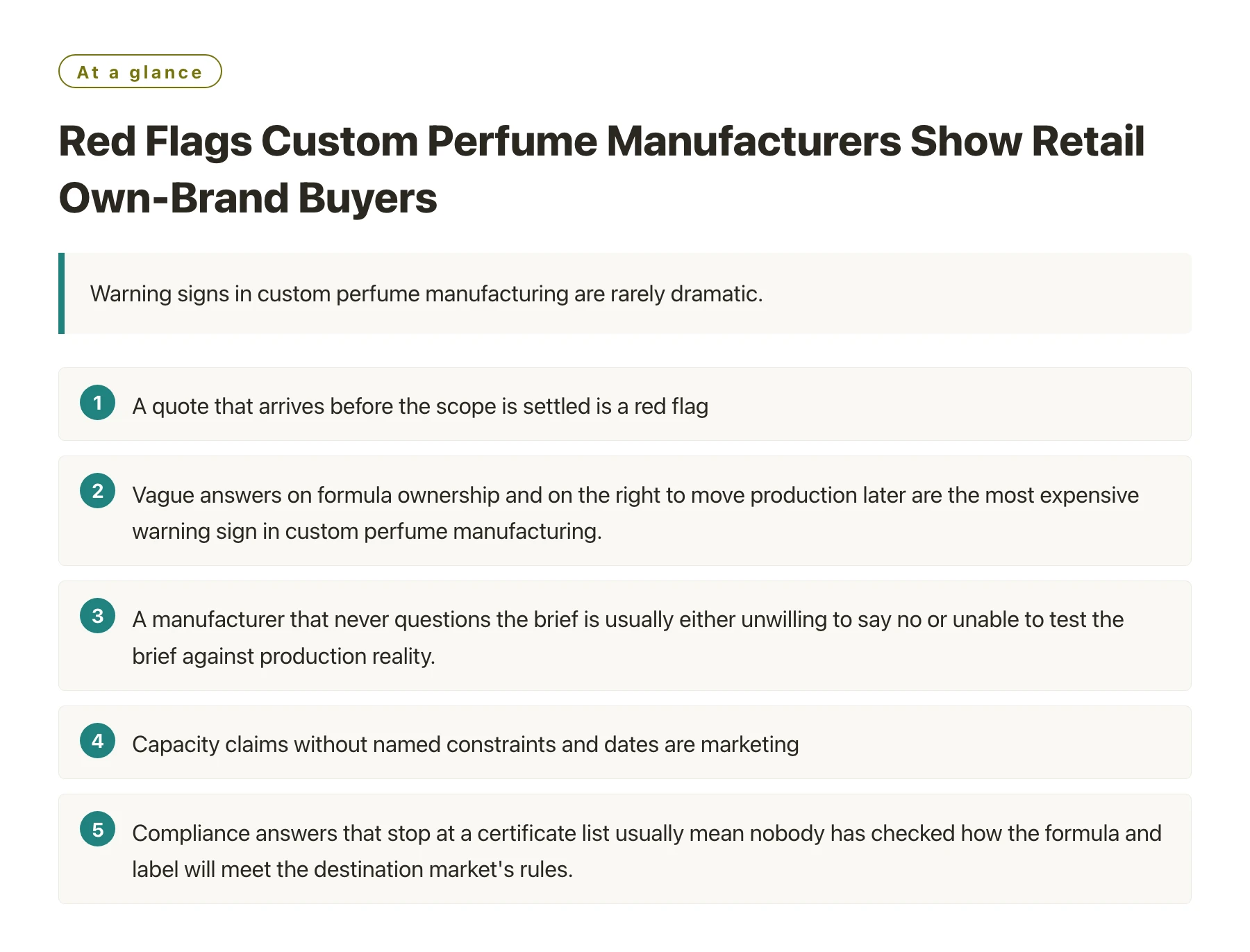 Red Flags Custom Perfume Manufacturers Show Retail Own-Brand Buyers——全文要点速览