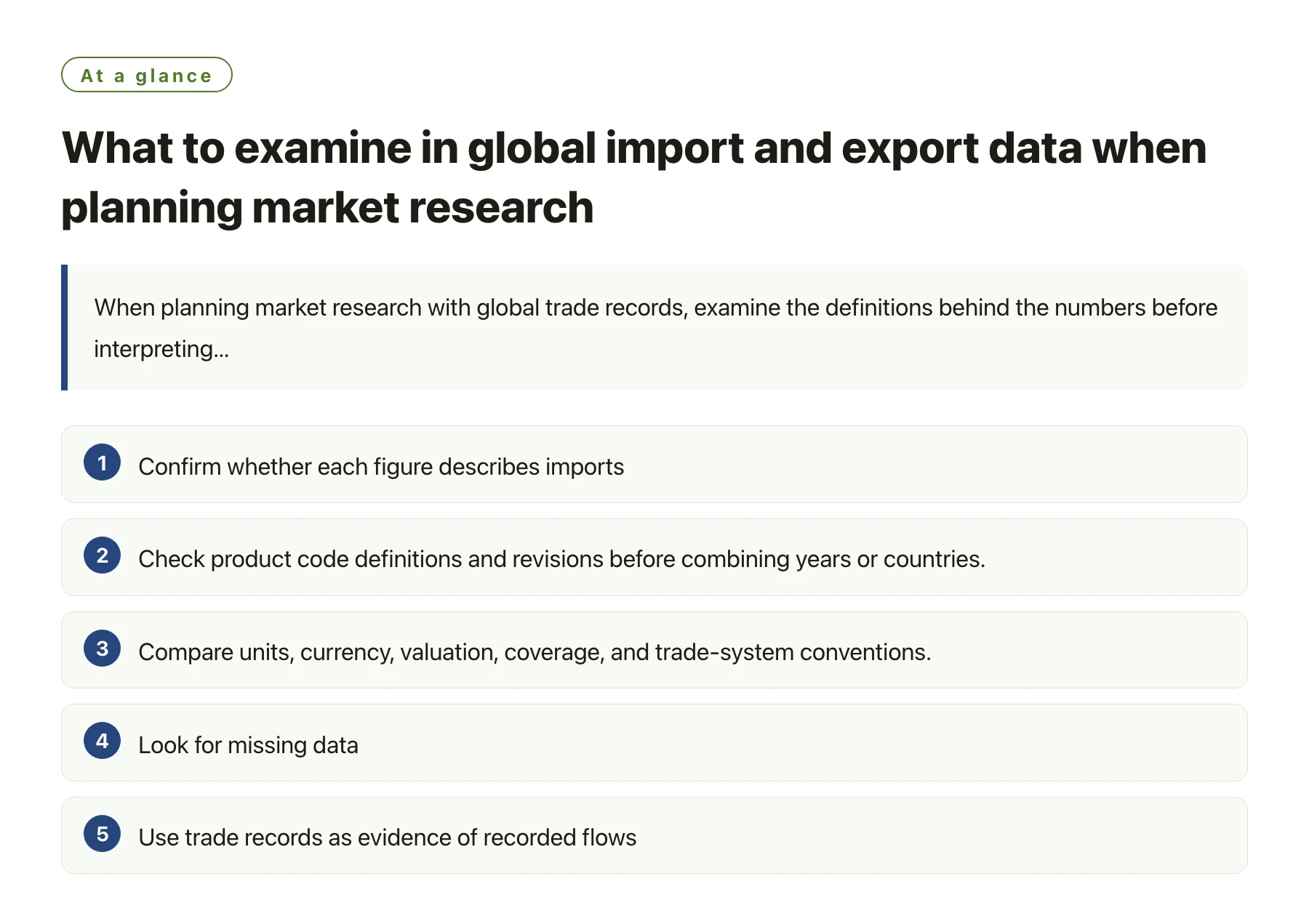 What to examine in global import and export data when planning market research——全文要点速览